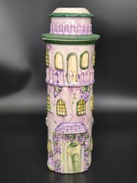 Vintage Pasta House Ceramic Pasta Spaghetti Canister Container With Lid