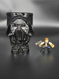 Star Wars Galerie Kylo Ren 6-inch Ceramic Mug And Hans Solo Figurine