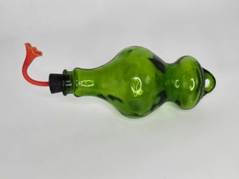 Vintage Glass Hummingbird Feeder