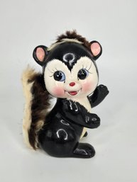 1960s Ceramic Skunk Bank Napco 6' Tall