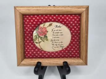 Bristol Craft Brand 'Mother' Personalized Poem Keepsake Frame