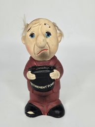 1960s Chadwick Inc Japan Hobo Retirement Fund PIGGY Bank Old Man