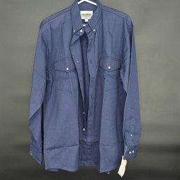 Vintage NEW Heavy Cotton Long Sleeve Work Shirt San Angelo Collection