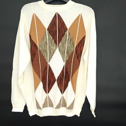 Tagio Argyle Diamond Sweater Men's Size Large