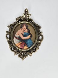 Small Ornate Framed Reproduction Of Madame Vigee Le Brun And Her Daughter
