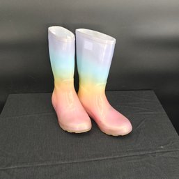 Women's Size 5 Rainbow Rain Boots