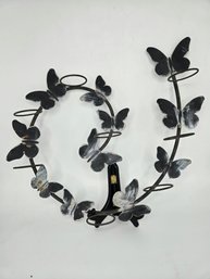 Metal Butterfly Votive Candle Holder (missing Glass Votive)