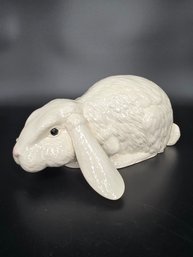 Vintage Ceramic White Rabbit Figurine  Marked R'
