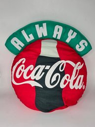 Vintage 1993 Always Coca-Cola Large Round Pillow