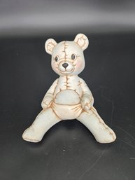 Vintage Ceramic Stitched Teddy Bear In Diapers