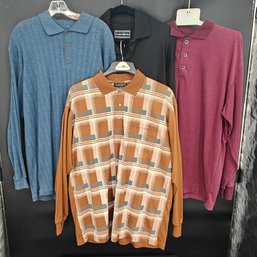 NOS Men's Size Large Long Sleeve Sweater Lot Of 4