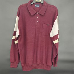 Men's Size Large Burgundy Knit Sweater