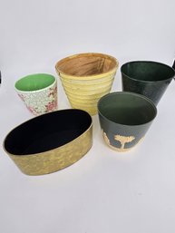 Lot Of Five Pots