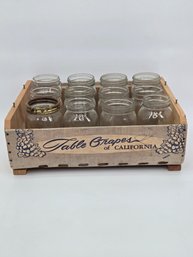 Rich-Pak California Fruits And Vegetables Crate W/ 12 Canning Jars