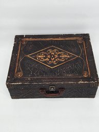 Large Wooden With Metal Accents Box/case