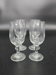Vintage Clear Glass Goblets Lot Of 4