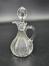 Vintage Crystal Glass Cruet With A Matching Stopper