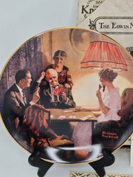 Norman Rockwell Collectible Plate Titled This Is The Room That Light Made, Produced By The Edwin M. Knowles
