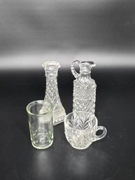 Lot Of Pressed Glassware And Vase