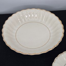 Limoges Made In USA Warranted 22K Gold Rimmed Plates And Bowl