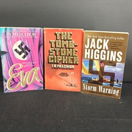 Vintage Nazi Espionage Thriller Book Lot - Ib Melchior & Jack Higgins WWII Fiction Paperbacks (3 Books)