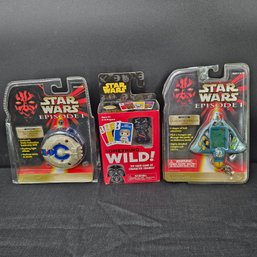 Star Wars Episode I Trade Federation Battleship Yo-Yo, Card Game And Keychain Game