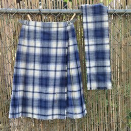 Vintage Wool Skirt With Matching Scarf