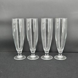 Set Of 4 Tall Pilsner Or Beer Glasses