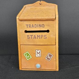Vintage Wooden Trading Stamp Saver Box Made In Japan
