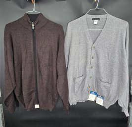 Two Mens Size Large Sweaters