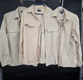 Three Size Medium Lands End Button Down Shirts