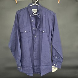 Size Large 100 Percent Cotton Long Sleeves Button Down Shirt