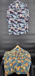 Two Size 2XL Hawaiian Button Down Shirts
