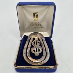 .925 Sterling Silver Dollar Sign Money Clip