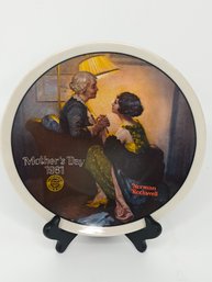 1981 Mother's Day Collector Plate Normal Rockwell 'After The Party' By Edwin M. Knowles China Co