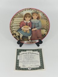 Bradford Exchange Kindred Moments Collection 'Sisters Are Blossoms' By Chantal Poulin Collector's Plate