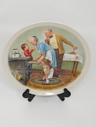 'The Cookie Tasting' 1982 Joseph Csatari Grandparent Plate Series By Edwin M. Knowles China Co.