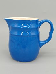 Vintage Oxford Pitcher Stoneware Blue Pottery Creamer USA