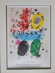 Vintage Color Lithograph Titled Poètes, Sculpteurs, Peintres (Poets, Sculptors, Painters) By Joan Miro