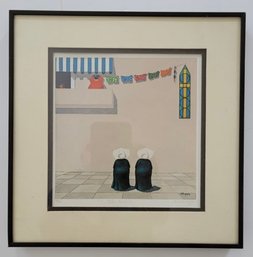 Limited Edition By Frank Whipple Entitled 'The Line Up' Miniature Pencil Signed