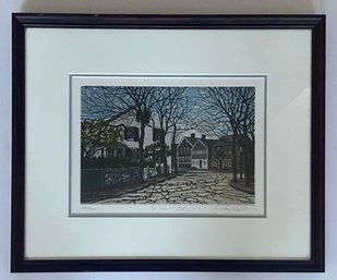 Limited Edition Signed And Numbered Lithograph Titled 'In The Village