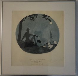 Illustration Accompanying The Poem 'Ballade  La Lune'