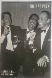 Poster Print Of Back Stage Photograph Of The Rat Pack. Dean Martin, Sammy Davis Jr And Frank Sinatra
