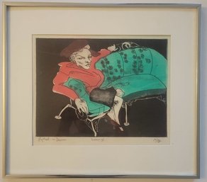 Limited Edition Etching (19/150)  By Raphael W. Davron Titled 'Womannish'