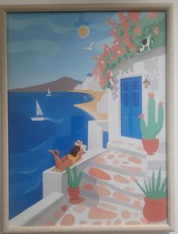 Art Poster Print Titled 'Summer In Greece'