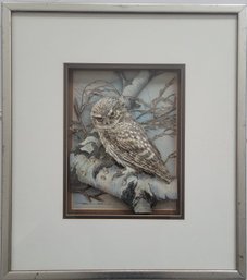 Three Dimensional Art Piece Titled 'The Little Owl' By Basil Ede