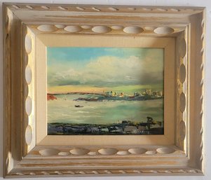 Oil Painting Of A Coastal Landscape