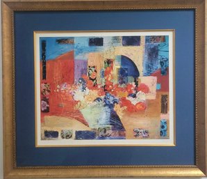 Pencil Signed Limited Edition Priting Titled 'Bright Abstract Room W/Arched Doorwasy By Smader A. Livine