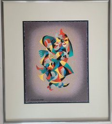 Serigraph Of Surrealist Figures Inspired By Cultre By Anatole Krasynyansky