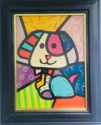 Framed Print Titled 'Ginger' By Pop Artist Romero Britto